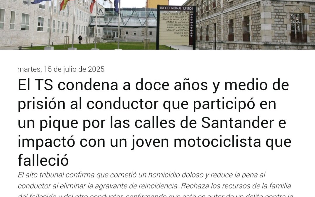El TS condena a un conductor a prisión