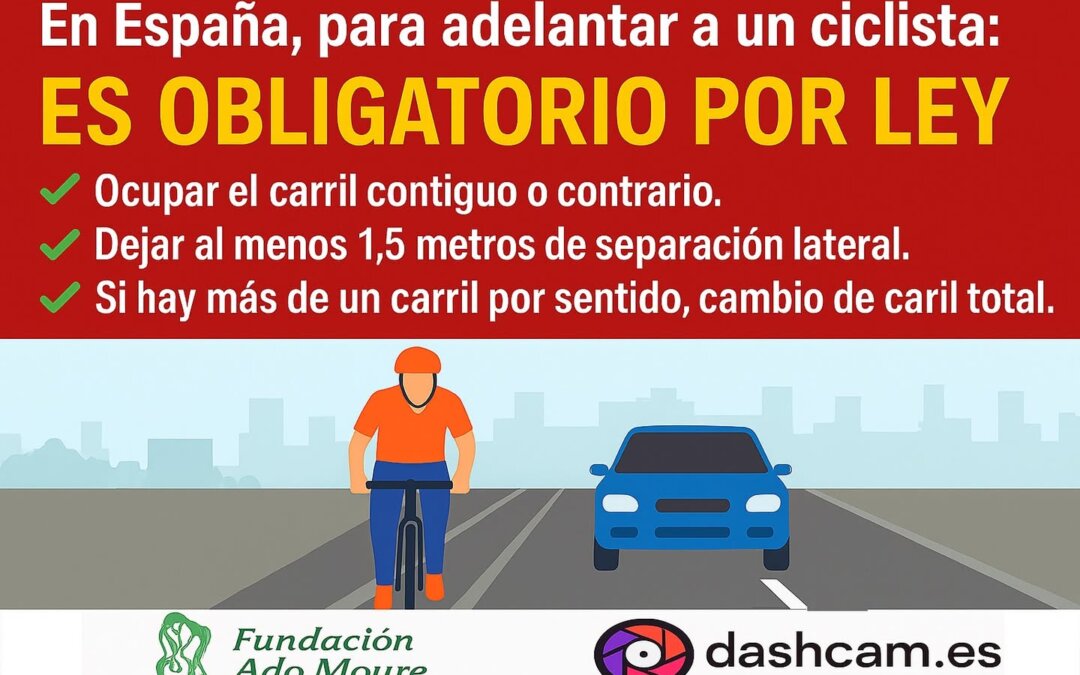 Cómo adelantar a un ciclista en España